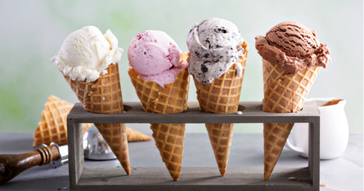 人気のアイスクリーム